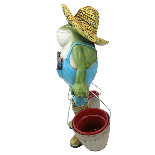Design Toscano Buckets the Garden Frog Statue & Reviews Wayfair
